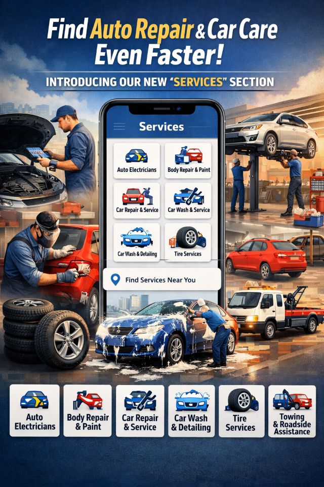 Nueva sección “Servicios”: ¡encuentra reparación y cuidado del automóvil aún más rápido!